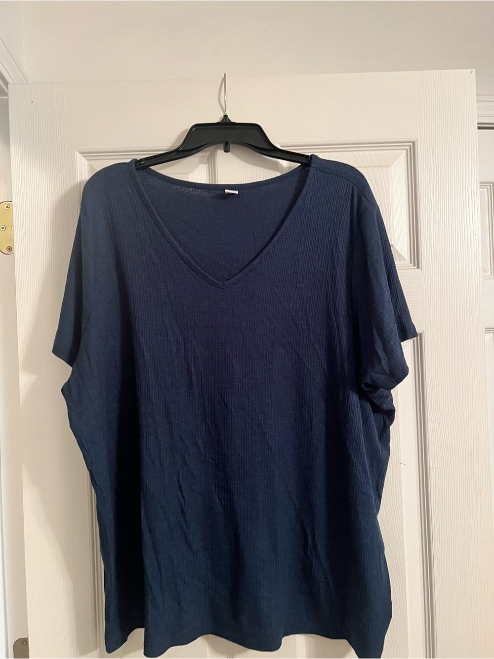 Old Navy Women's Dark Blue V-Neck Short Sleeve Top